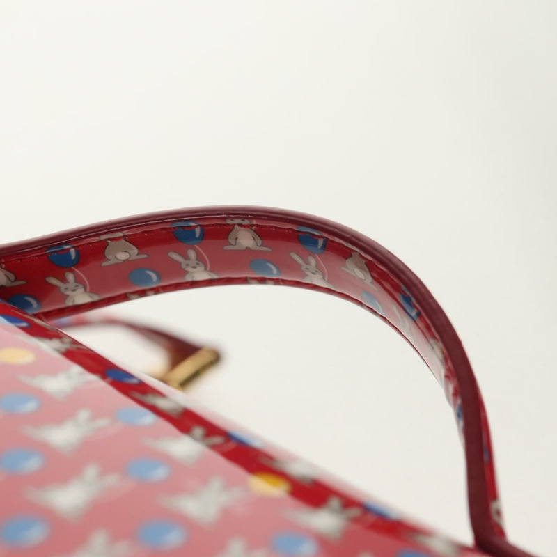 【日本直送】Salvatore Ferragamo Vala 背包，乙烯基塗層，三向紅金配色，正品編號 134344AV-13