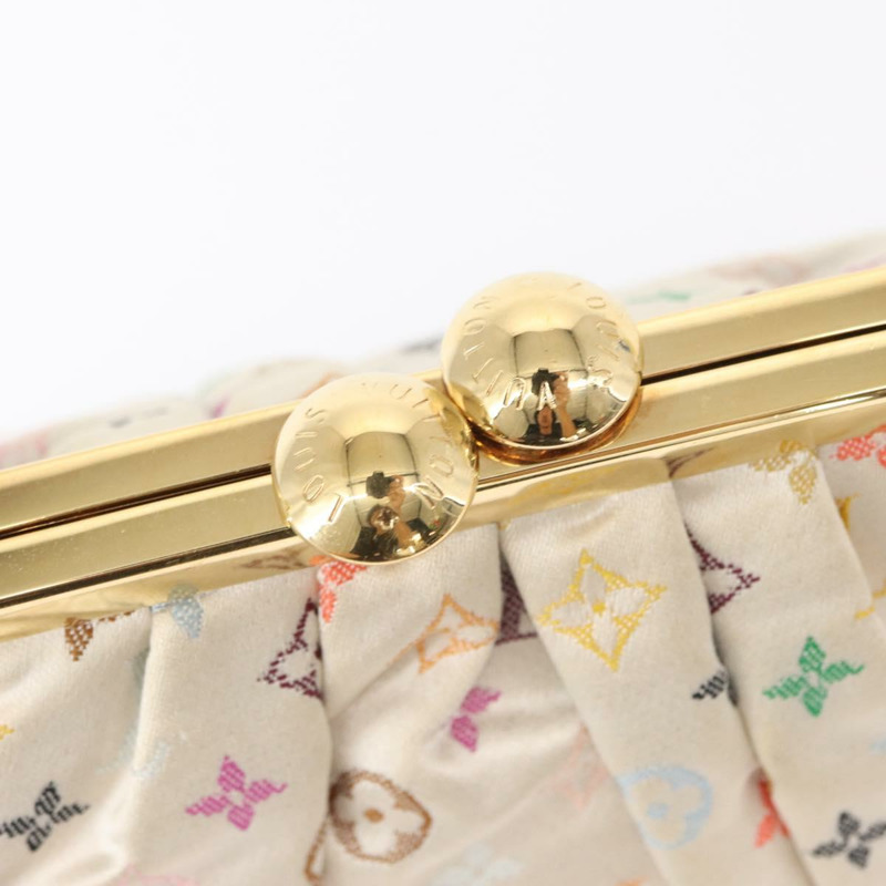 【日本直送】路易威登 (LOUIS VUITTON) 多色緞面 Omoniere 手拿包 白色 M92060 LV 正品 134363AV-18