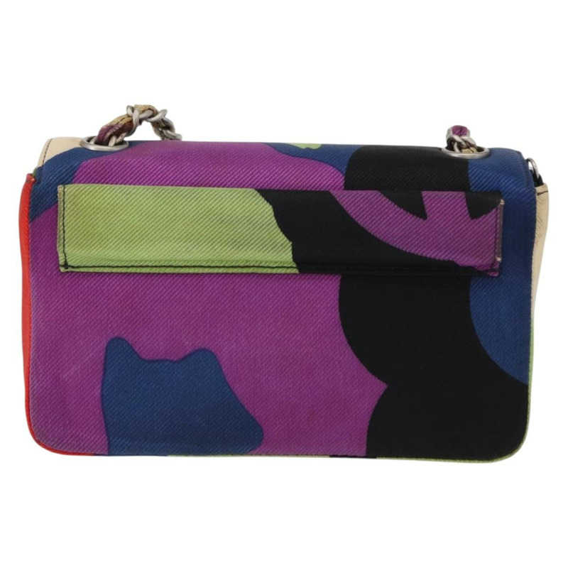 【日本直送】香奈兒鏈條單背包帆布多色銀色雙C標誌正品 145585V-1