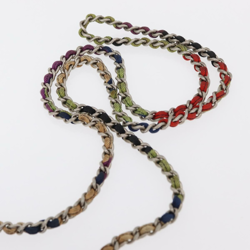 【日本直送】香奈兒鏈條單背包帆布多色銀色雙C標誌正品 145585V-13