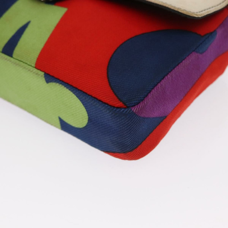 【日本直送】香奈兒鏈條單背包帆布多色銀色雙C標誌正品 145585V-15