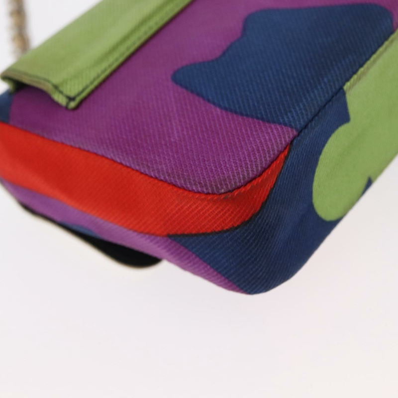 【日本直送】香奈兒鏈條單背包帆布多色銀色雙C標誌正品 145585V-16