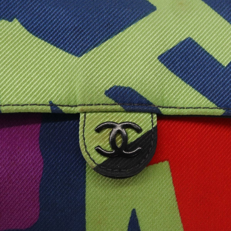 【日本直送】香奈兒鏈條單背包帆布多色銀色雙C標誌正品 145585V-18