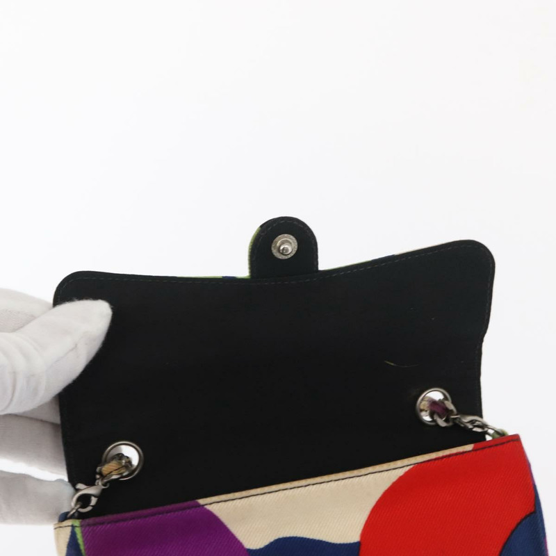 【日本直送】香奈兒鏈條單背包帆布多色銀色雙C標誌正品 145585V-19