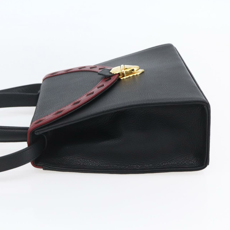 【日本直送】SAINT LAURENT 手提包 皮革 2way 黑色 金色 Auth 134330V-2