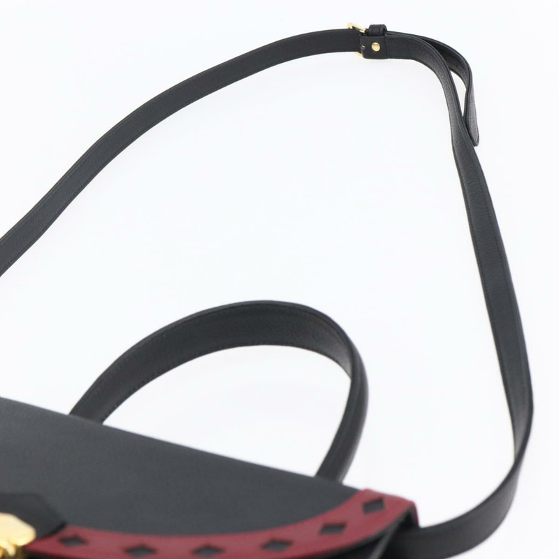 【日本直送】SAINT LAURENT 手提包 皮革 2way 黑色 金色 Auth 134330V-8