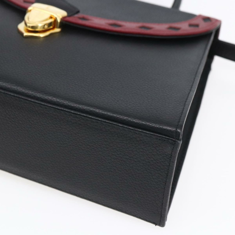 【日本直送】SAINT LAURENT 手提包 皮革 2way 黑色 金色 Auth 134330V-9