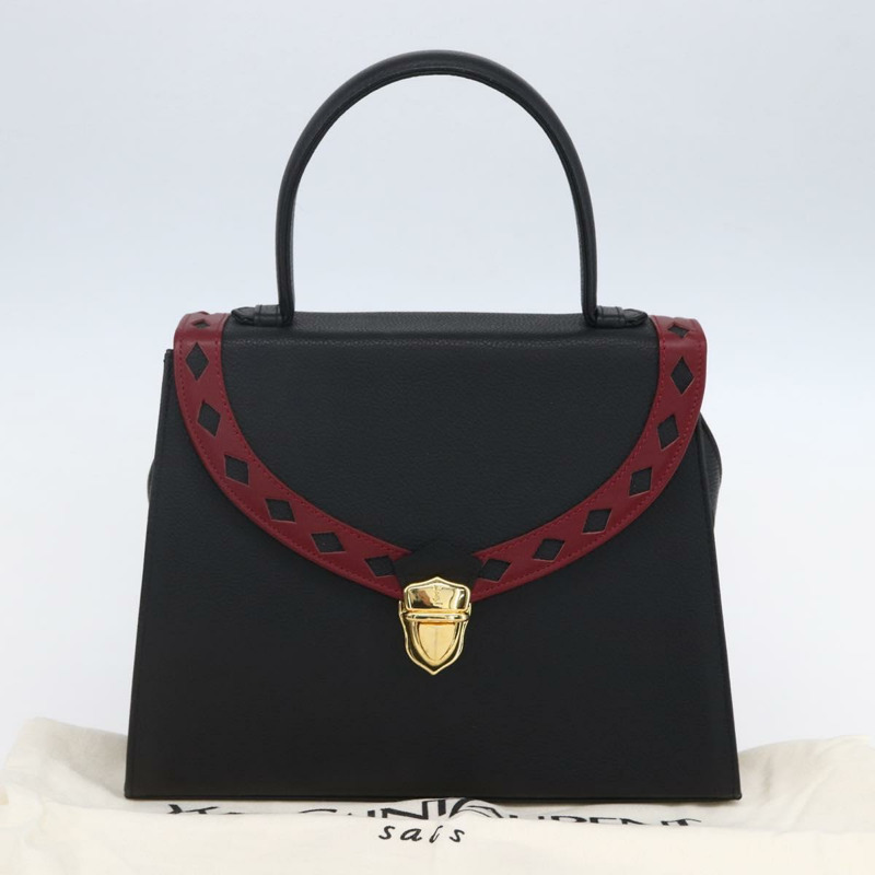 【日本直送】SAINT LAURENT 手提包 皮革 2way 黑色 金色 Auth 134330V-11