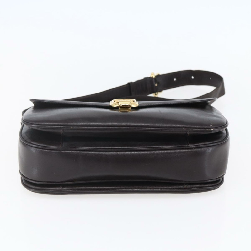 【日本直送】CELINE 棕色金色皮革肩背包，正品編號 152880-4