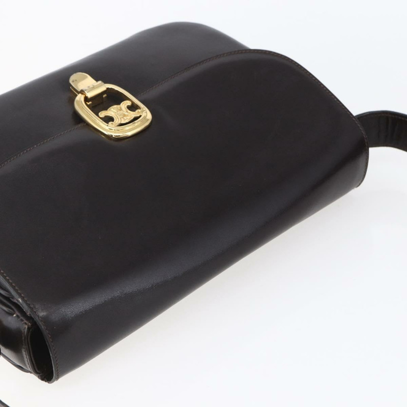 【日本直送】CELINE 棕色金色皮革肩背包，正品編號 152880-5