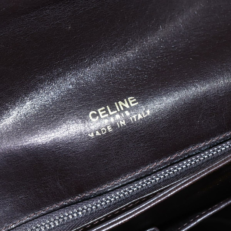 【日本直送】CELINE 棕色金色皮革肩背包，正品編號 152880-9