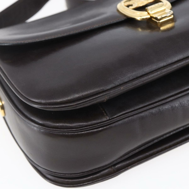 【日本直送】CELINE 棕色金色皮革肩背包，正品編號 152880-13
