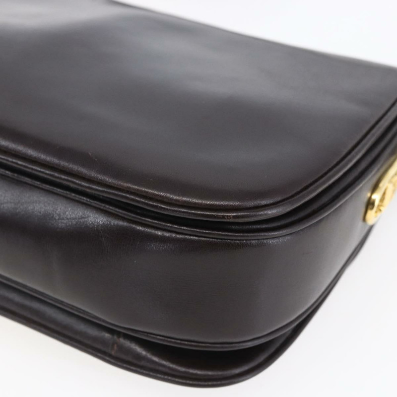 【日本直送】CELINE 棕色金色皮革肩背包，正品編號 152880-14