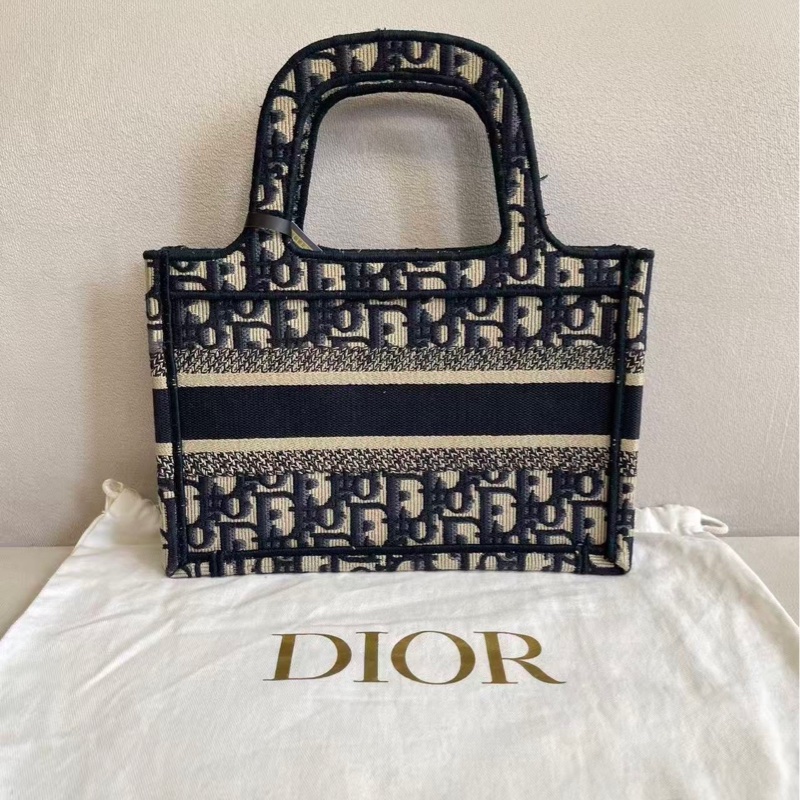 Dior迪奧 mini tote老花刺繡手提包 尺寸約22.5*15*6-1
