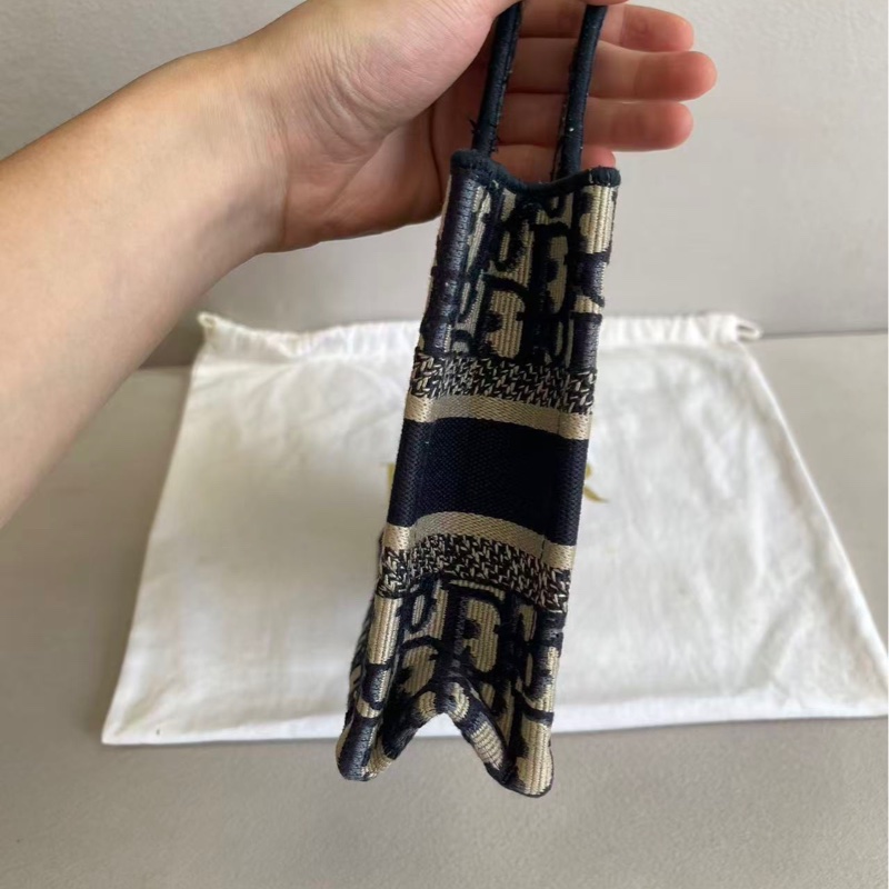 Dior迪奧 mini tote老花刺繡手提包 尺寸約22.5*15*6-4
