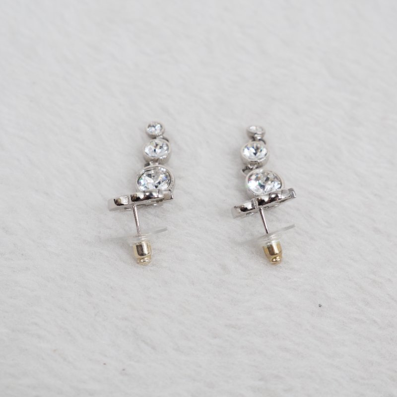 CHANEL 23S 閃石吊墜耳針耳環-5