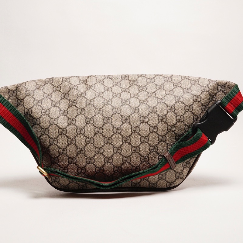 Gucci 塗層帆布刺繡設計腰包-1