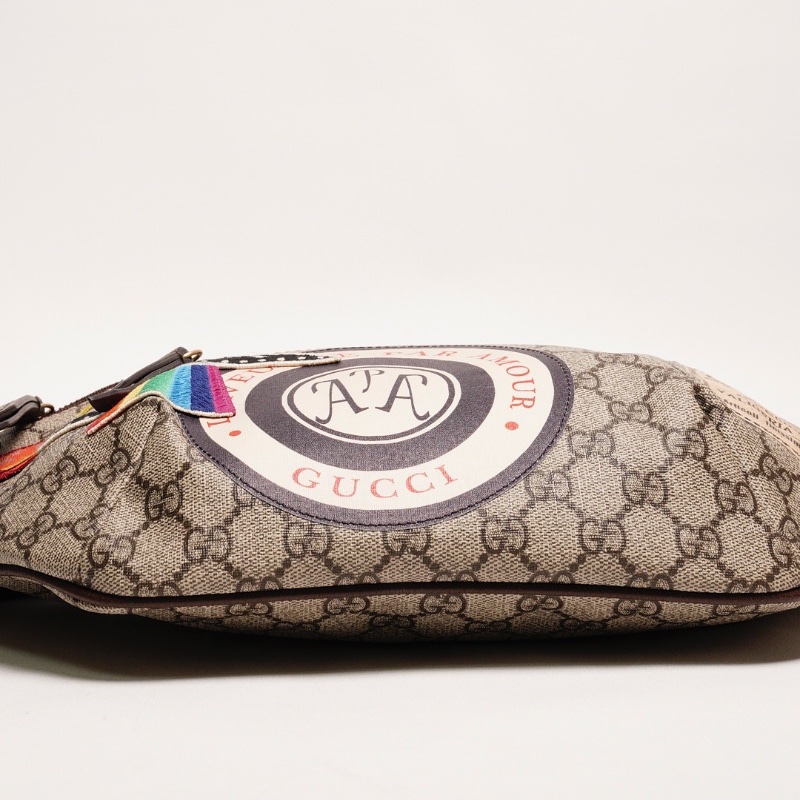 Gucci 塗層帆布刺繡設計腰包-3