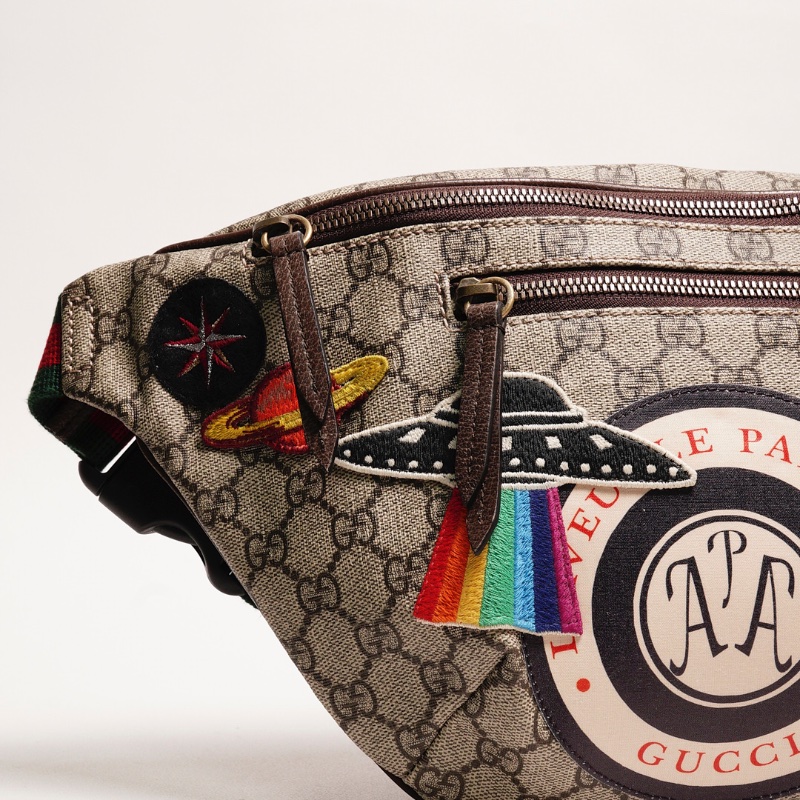 Gucci 塗層帆布刺繡設計腰包-4