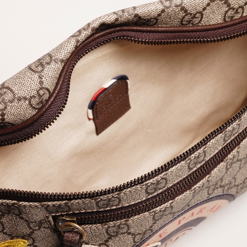 Gucci 塗層帆布刺繡設計腰包-7