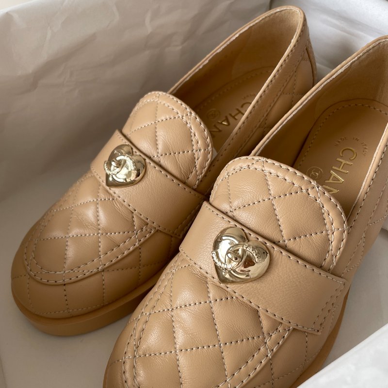 Chanel 愛心奶茶樂福鞋 EU36 / 23cm-0