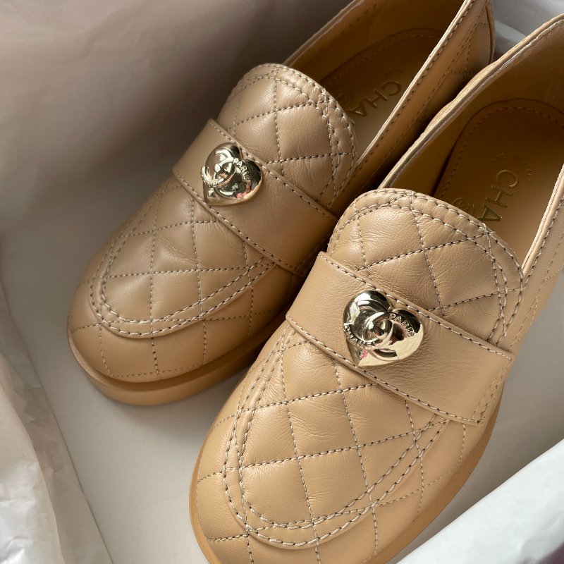 Chanel 愛心奶茶樂福鞋 EU36 / 23cm-3