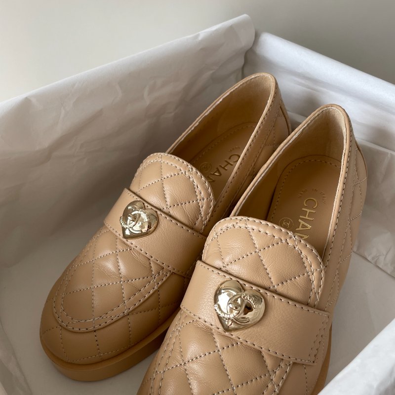 Chanel 愛心奶茶樂福鞋 EU36 / 23cm-4