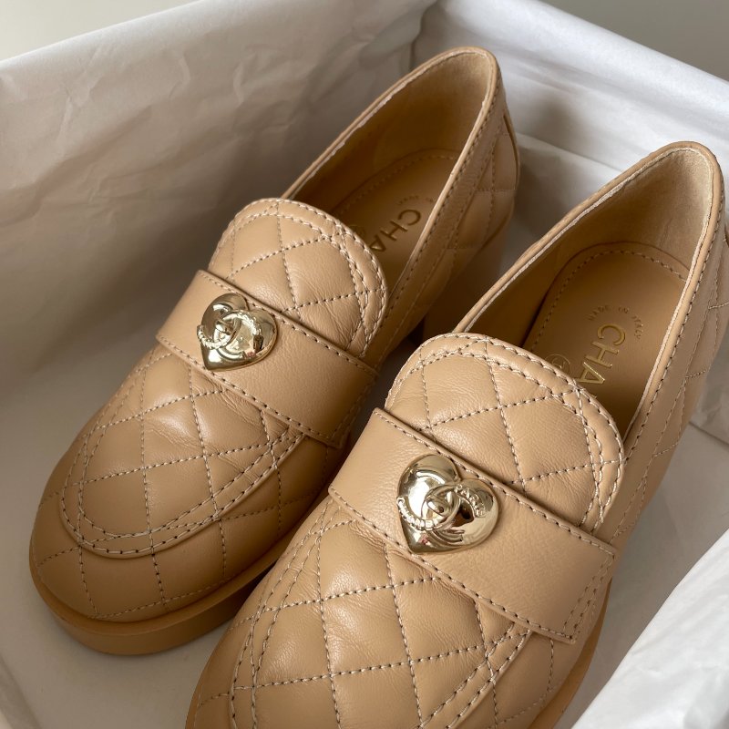 Chanel 愛心奶茶樂福鞋 EU36 / 23cm-11