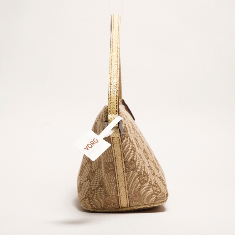 Gucci帆布小船造型 麻將腋下包-3