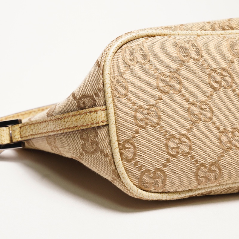 Gucci帆布小船造型 麻將腋下包-6