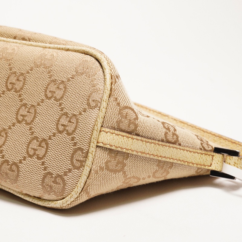 Gucci帆布小船造型 麻將腋下包-7