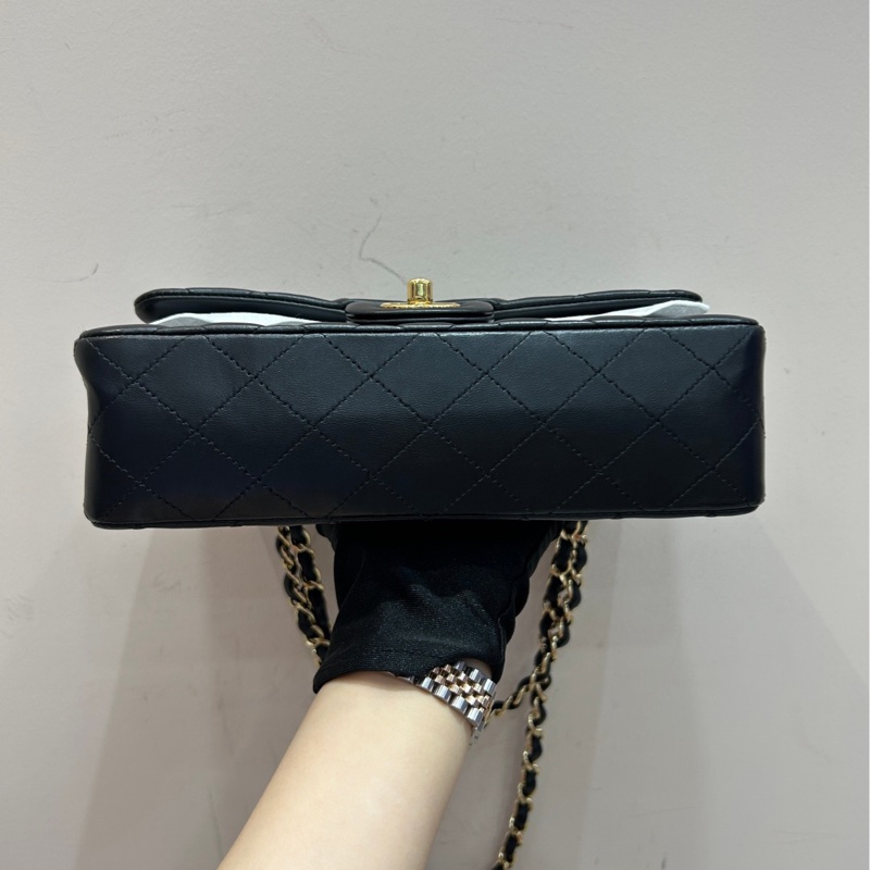 【全套帶票❤️】Chanel cf 黑金 小號 斜挎包 單肩包-5