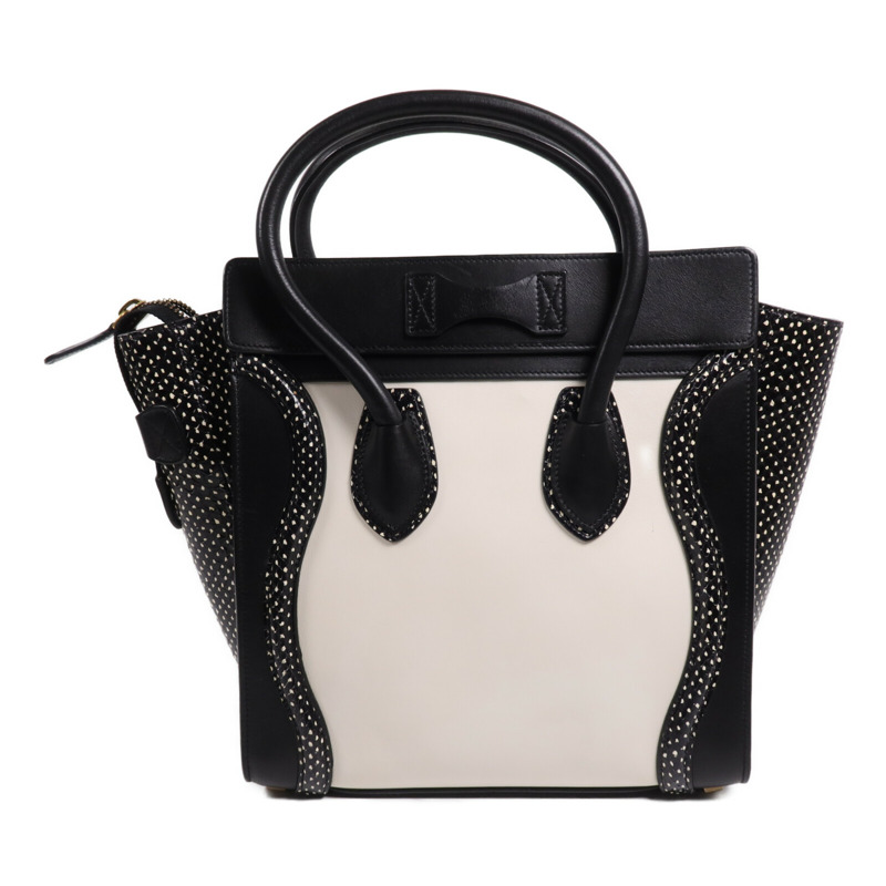 CELINE 牛皮皮革Micro Luggage Tote金扣手挽袋-1