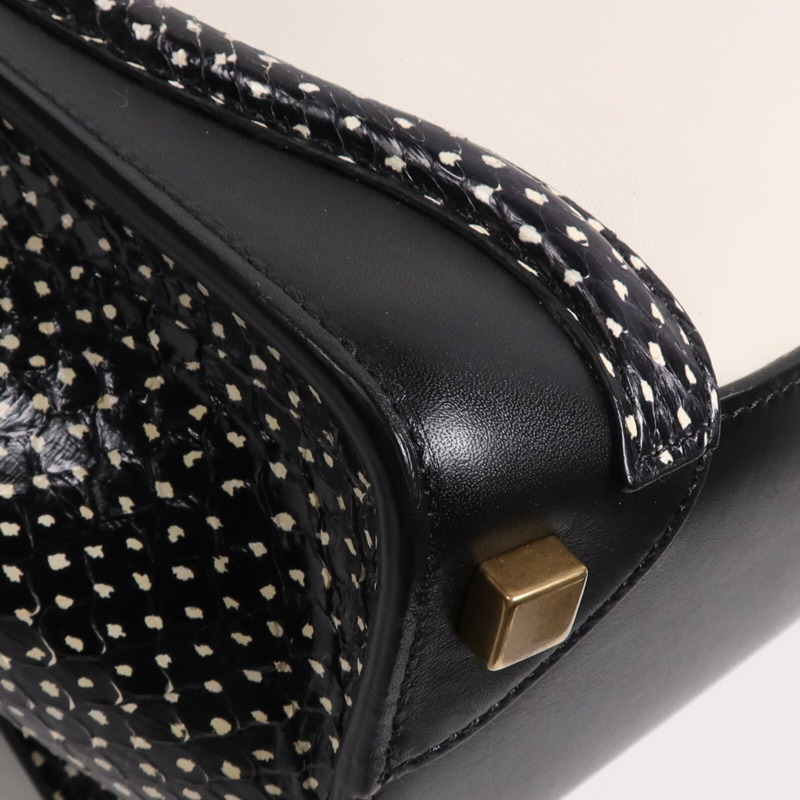 CELINE 牛皮皮革Micro Luggage Tote金扣手挽袋-8