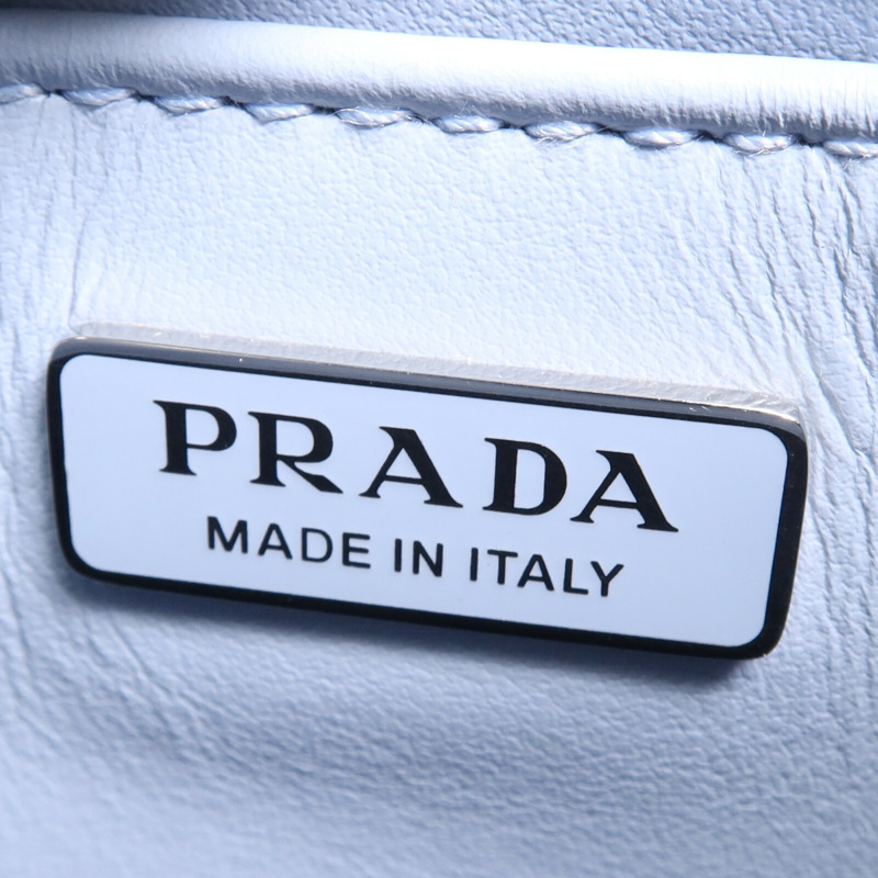 PRADA 牛皮皮革2 Way Shoulder Bag銀扣手挽肩背兩用袋-5