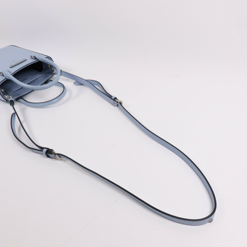 PRADA 牛皮皮革2 Way Shoulder Bag銀扣手挽肩背兩用袋-6