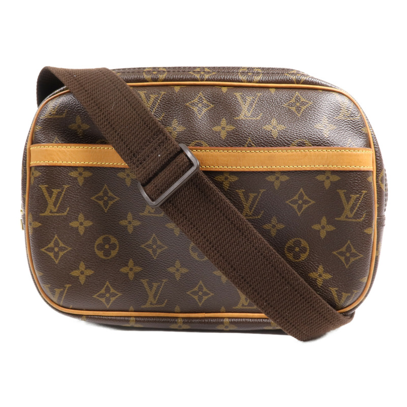 LOUIS VUITTON Monogram Reporter PM金扣肩背袋-0