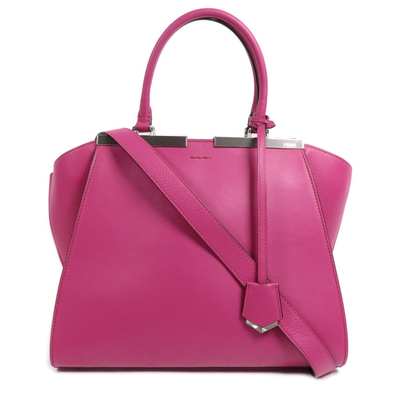 FENDI 牛皮皮革3 Jours銀扣手挽肩背兩用袋-0