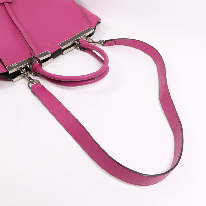 FENDI 牛皮皮革3 Jours銀扣手挽肩背兩用袋-8