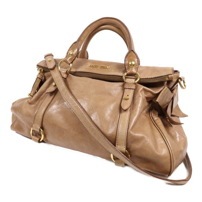 Miu Miu 牛皮皮革2 Way Shoulder Bag金扣手挽肩背兩用袋-2