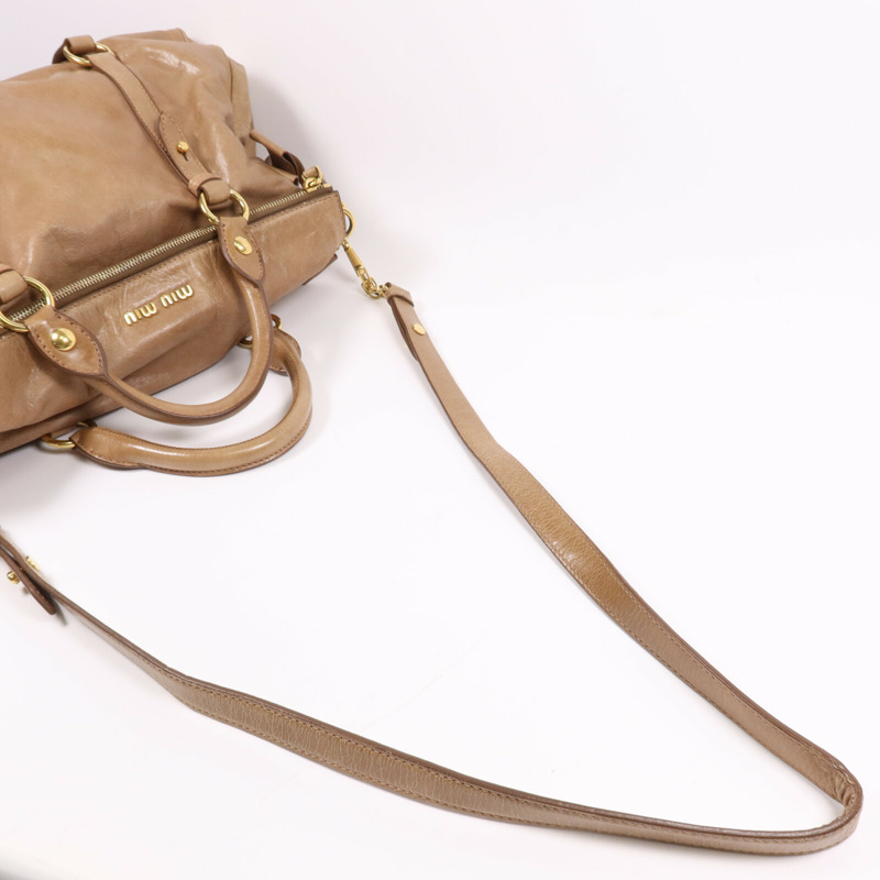 Miu Miu 牛皮皮革2 Way Shoulder Bag金扣手挽肩背兩用袋-3