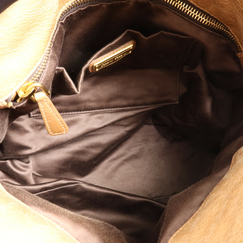 Miu Miu 牛皮皮革2 Way Shoulder Bag金扣手挽肩背兩用袋-11