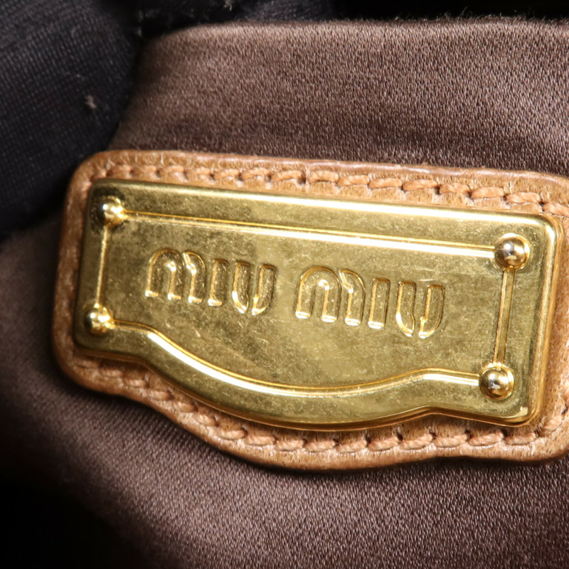 Miu Miu 牛皮皮革2 Way Shoulder Bag金扣手挽肩背兩用袋-12