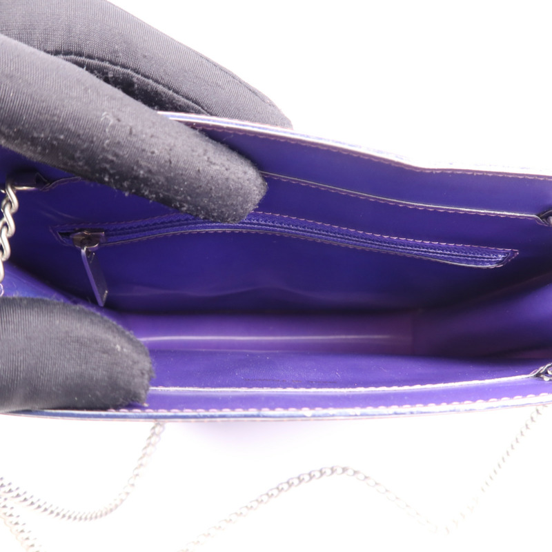 CHANEL PVC Chain Shoulder銀扣肩背袋-12