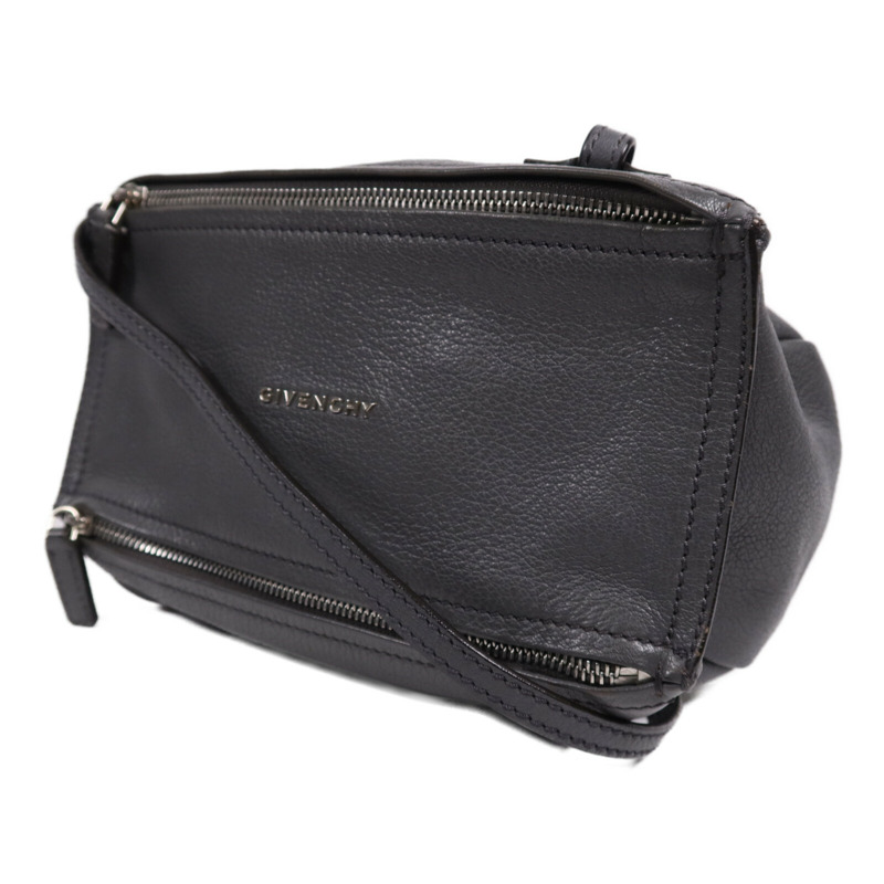 GIVENCHY 皮革Pandora Bag銀扣肩背袋-2