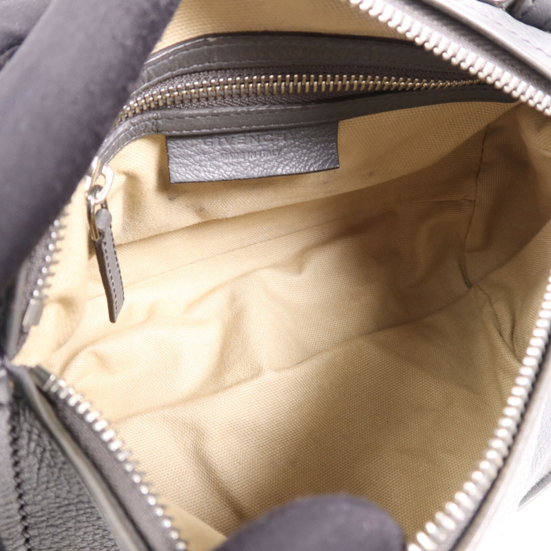 GIVENCHY 皮革Pandora Bag銀扣肩背袋-4