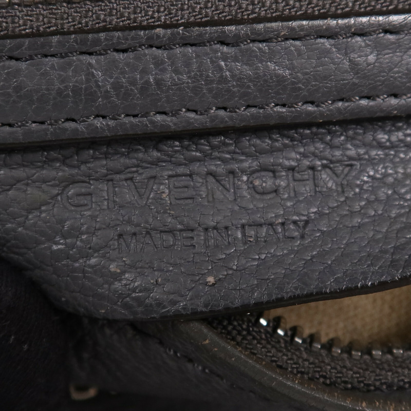 GIVENCHY 皮革Pandora Bag銀扣肩背袋-6