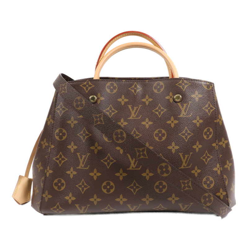 LOUIS VUITTON Monogram Montaigne MM金扣手挽肩背兩用袋-0