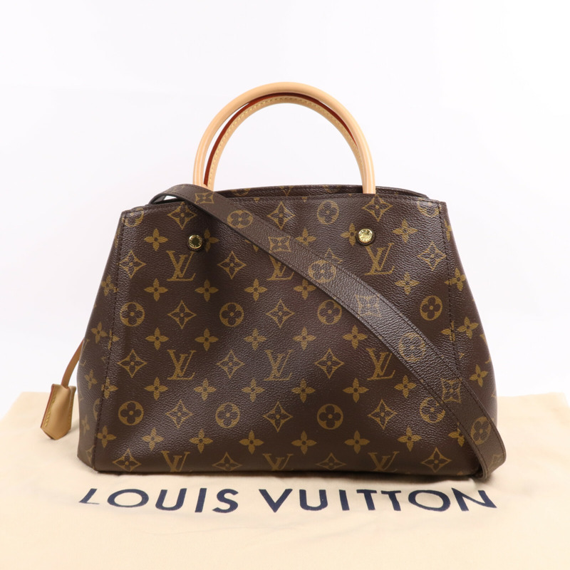 LOUIS VUITTON Monogram Montaigne MM金扣手挽肩背兩用袋-7