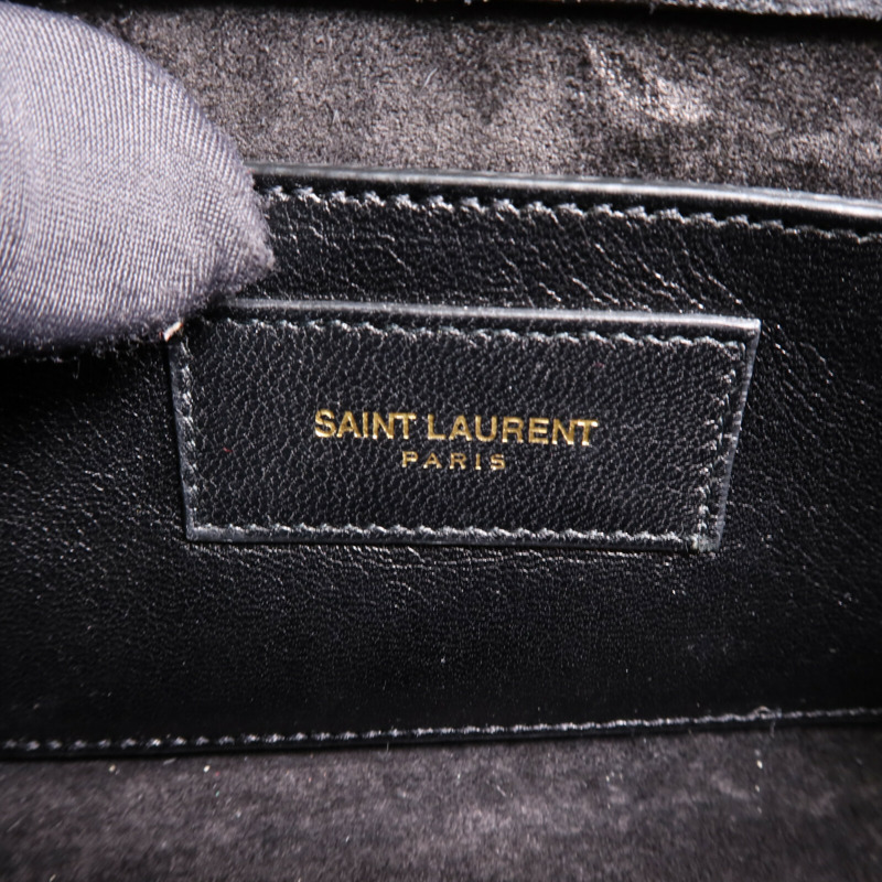 YVES SAINT LAURENT 漆皮皮革Kate Small金扣鏈帶肩背袋-5